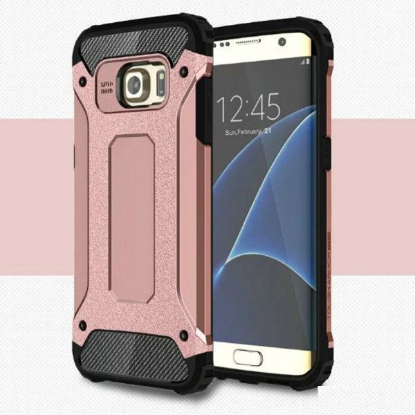 Wholesale Samsung Galaxy S7 Edge Ballistic Armor Case (Rose Gold)